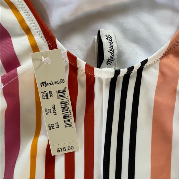Madewell Tank One-Piece Swimsuit in Rainbow Stripe - Picture 4 of 8
